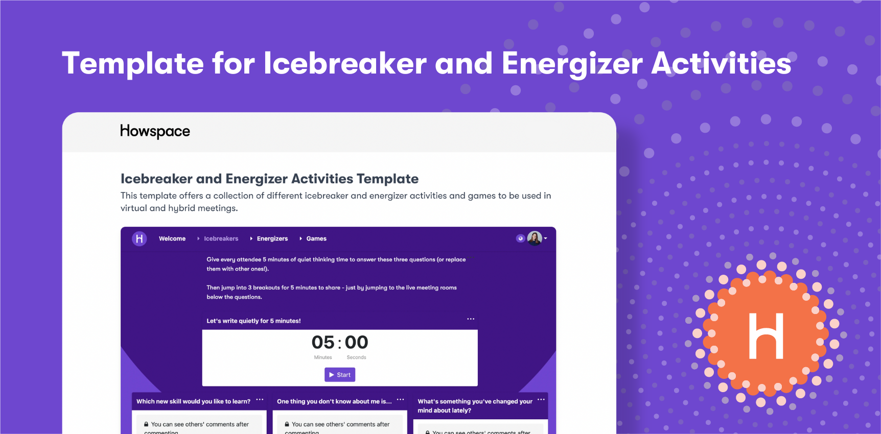 Template: Icebreakers and energizer games