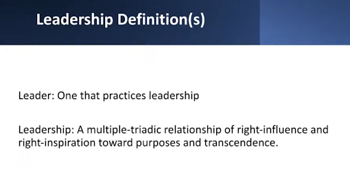 Leadership definitions from Kenneth-Maxwell Nance